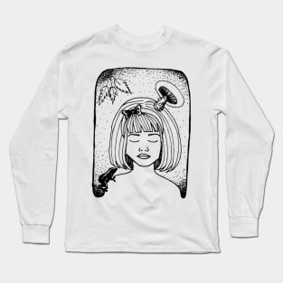 Nature Girl Illustration Long Sleeve T-Shirt